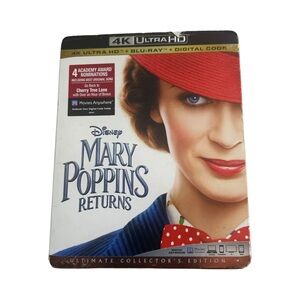 Disney Blue Ray 4K Ultra Mary Poppins Returns New Sealed
